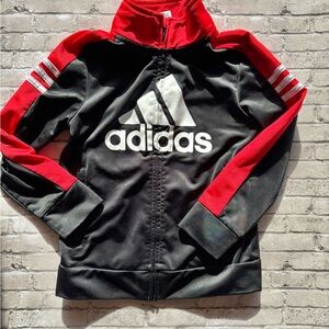 Youth Sz 6 Adidas Red and Black Sportswear *FLAW*